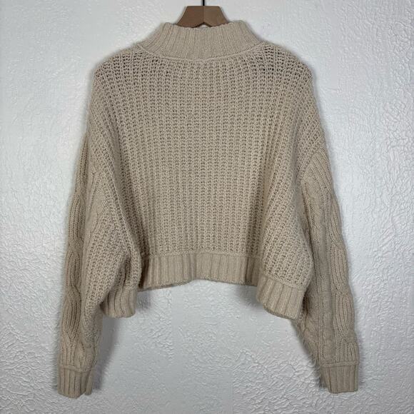 Free People Merry Go Round Sweater in Ivory Size Large - Picture 4 of 7